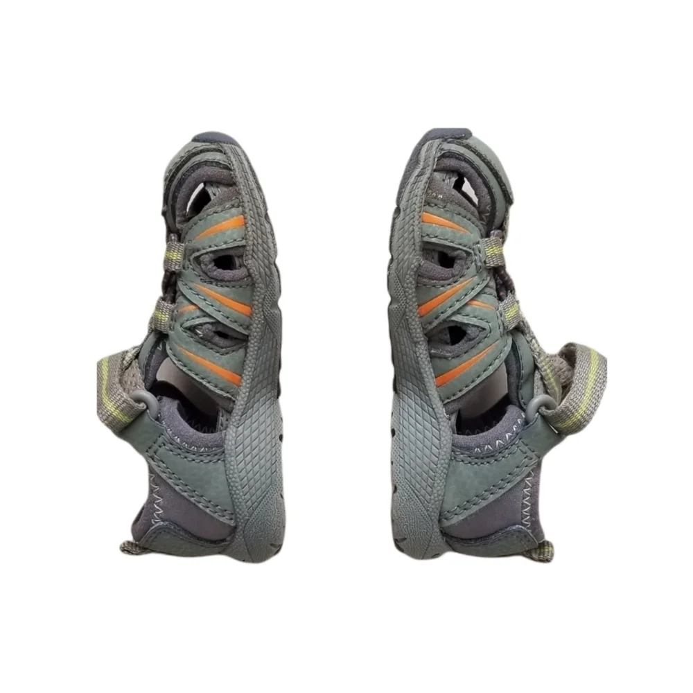 Merrell Toddler Boys Size 5M Army Green/ Neon  Hydro Hiker Junior Sandals MT5337